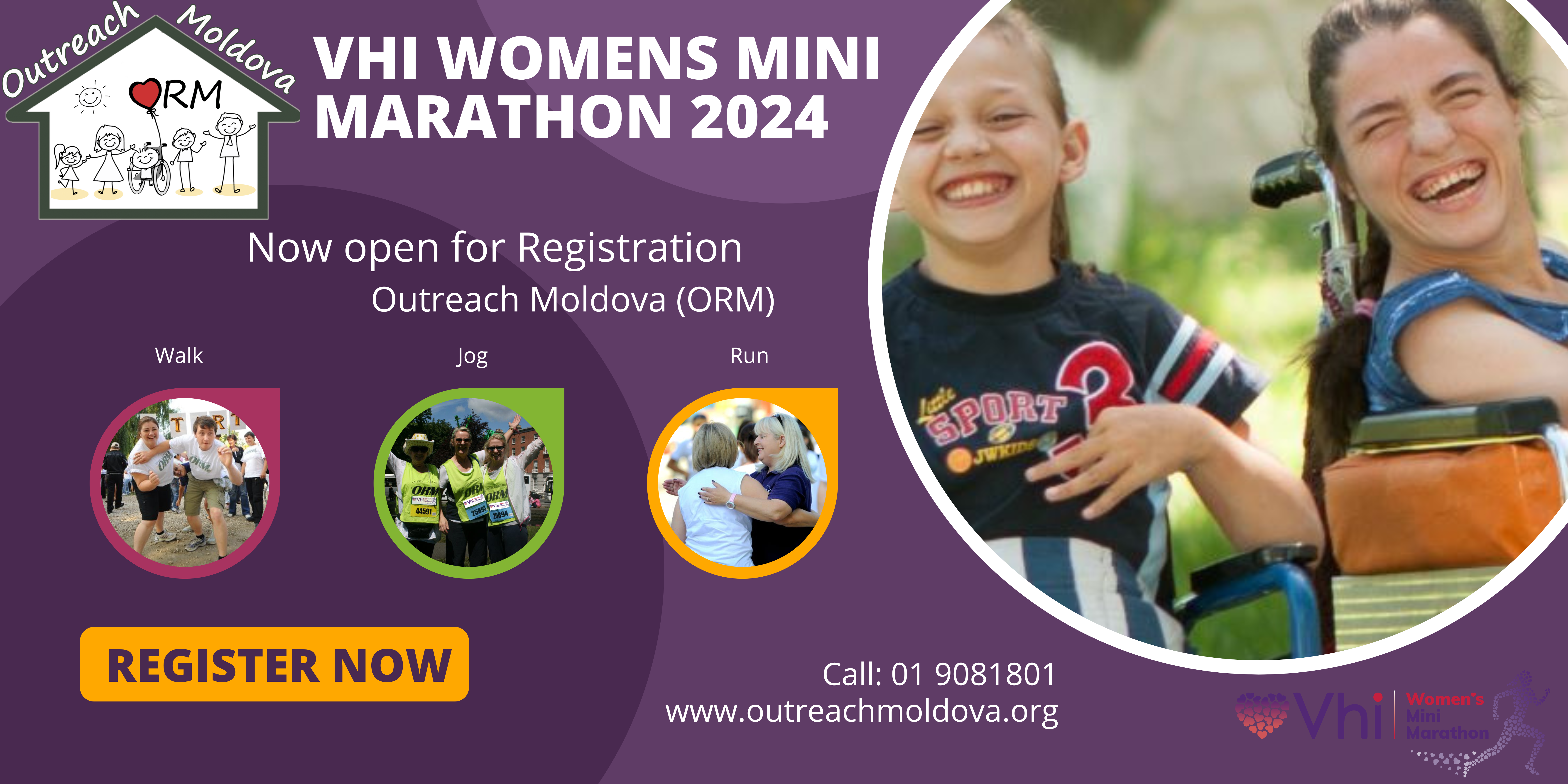 Join ORM in the VHI Women’s Minimarathon on Sunday 2nd June 2024 – from ANYWHERE in the world
